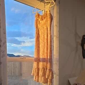 All in Favor Pink Floral High Low Dress